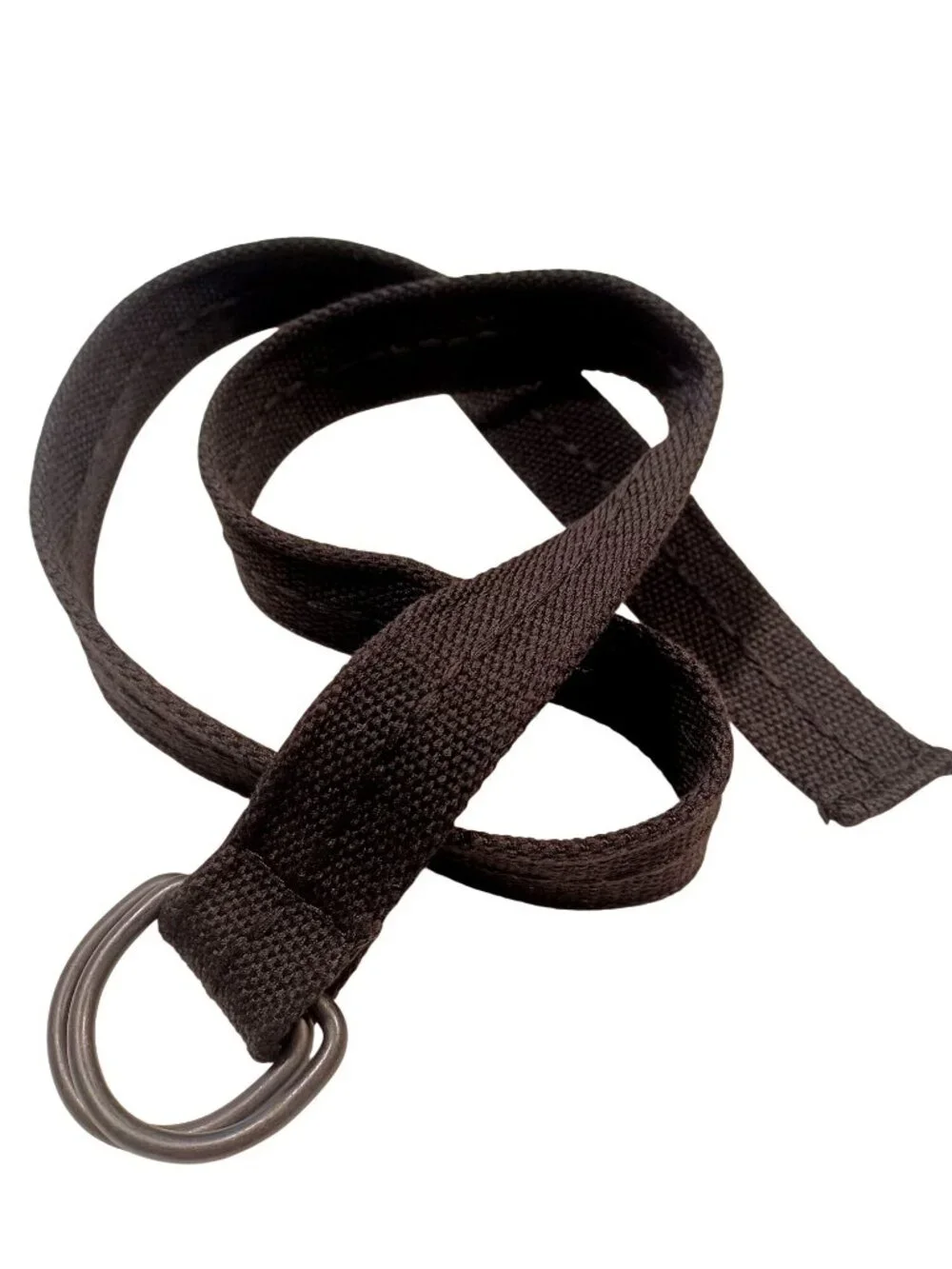 Belt Black Casual Cloth D-Ring Buckle Woven Web Soft Flexible Unisex Men Women